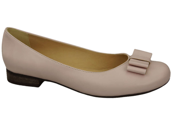 Dámské baleríny z přírodní kůže Powder Pink 702 ElitaBut