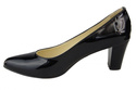 Dámská obuv Dámské kožené lodičky Black Lacquer 974 ElitaBut