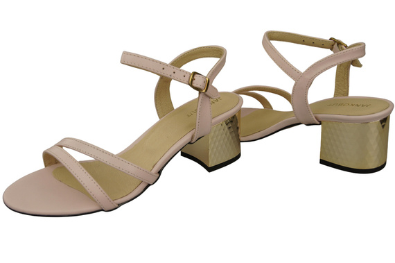 Dámská obuv Powder Pink Natural Leather 197 Smyslně odhalující sandály na nohy ElitaBut