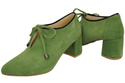 Dámská obuv Pistachio Half Boots Natural Velour Leather 183 ElitaBut