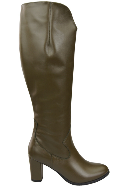 Stylová dámská obuv Olive Stiletto Boots Natural Leather 211 ElitaBut
