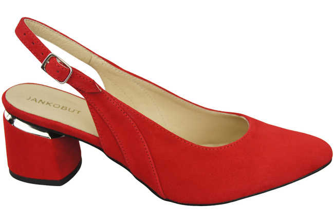 Dámské sandály z přírodní semišové kůže Červená elegance a pohodlí 196 Od ElitaBut