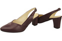 Dámské sandály na podpatku Maroon Natural Leather 217 ElitaBut