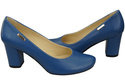 Dámská obuv Classic Blue Leather Natural Almond Nose pumps 201 ElitaBut