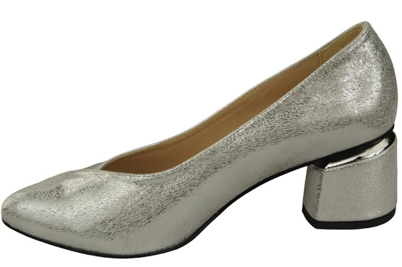 Výjimečné dámské stříbrné boty z přírodní kůže Pocit luxusu na nohou 191 ElitaBut