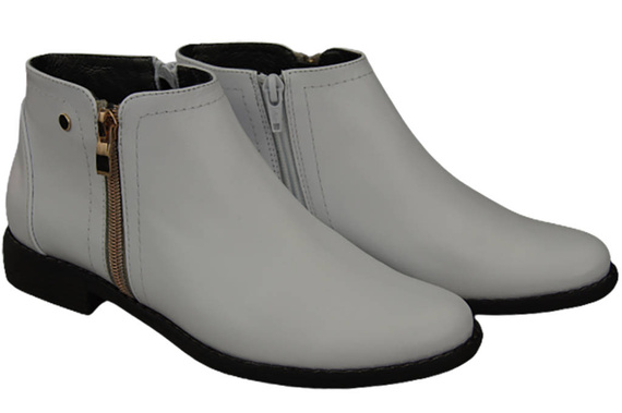 Jarní dámské boty z přírodní kůže White 872 ElitaBut