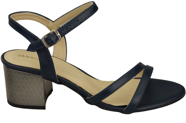 Dámská obuv Navy Blue Natural Leather 197 Smyslně odhalující sandály ElitaBut