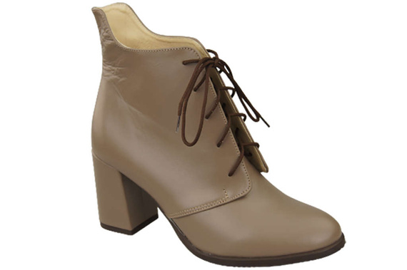 Obuv Dámské boty Cappuccino Dark Lace-up Winter Natural Leather 174 Od ElitaBut