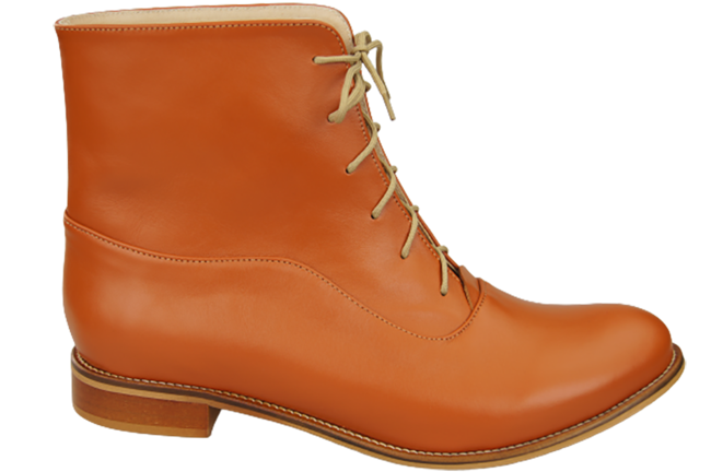 Dámské kozačky červené Jaro/podzim přírodní kůže 155 L ElitaBut