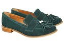 Dámské mokasíny z přírodní kůže Velour Malachite 134 ElitaBut