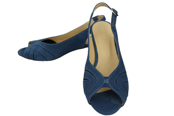 Dámská obuv Sandály semišové modré 991 ElitaBut