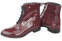 Dámská obuv Boty Maroon Lakované jaro/podzim přírodní kůže 155 L ElitaBut