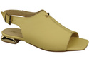 Pohodlné dámské sandály Banana Flat Gold Heel Natural Leather 207 ElitaBut