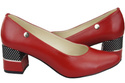 Dámská obuv Červené lodičky z přírodní kůže 142 ElitaBut
