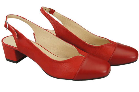 Dámská obuv Sandály z přírodní kůže 165 Červená ElitaBut