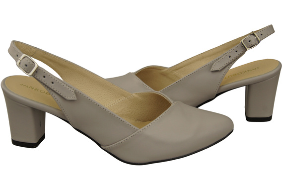 Dámská obuv Sandály Light Ash na podpatku Přírodní kůže 217 ElitaBut