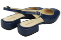 Dámská obuv Navy Blue Sandály na plochém podpatku Natural Leather 206 ElitaBut