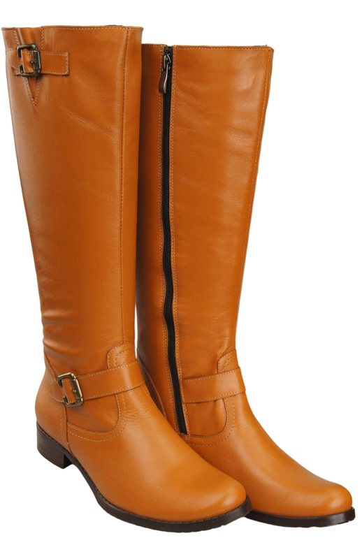 Obuv Dámské boty z přírodní kůže Červená 747 ElitaBut