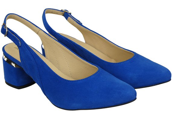 Dámské sandály z přírodní semišové kůže Azure Elegance and Comfort 196 From ElitaBut