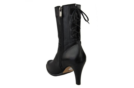 Dámská obuv Černé kozačky Jaro / Podzim přírodní kůže 978 L ElitaBut