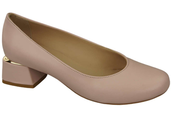 Dámská obuv Přírodní kožené lodičky 159 Powder pink ElitaBut