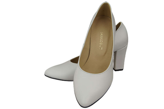 Dámská obuv White Natural Leather pumps 170 ElitaBut