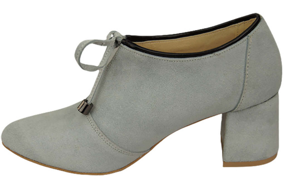 Dámské boty Obuv světle modrá přírodní velurová kůže 183 ElitaBut