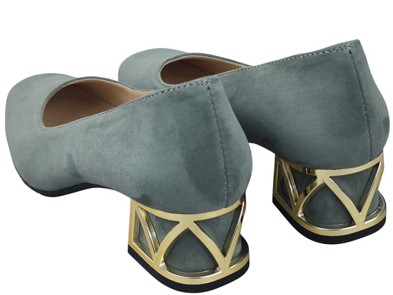 Pohodlné dámské boty Ash lodičky s ozdobným podpatkem Přírodní semišová kůže 219 Od ElitaBut