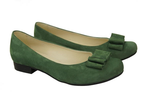 Dámské baleríny Bottle natural leather Suede 126 ElitaBut