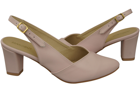 Dámská obuv Powder Pink Stiletto Sandály Natural Leather 217 ElitaBut