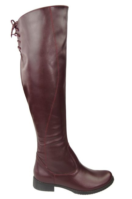 Dámská obuv Maroon Muskegon kozačky nad kolena Natural leather 121 ElitaBut