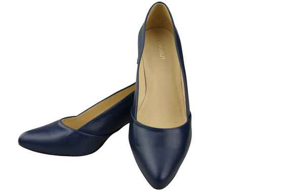 Dámské Lodičky Námořnická modř Pravá Kůže Špičatá Špička Podpatek ElitaBut 221