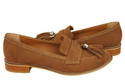 Dámské mokasíny z přírodní kůže Velour Caramel 134 ElitaBut