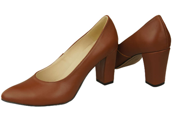 Dámská obuv Hnědé lodičky Přírodní kůže 170 ElitaBut