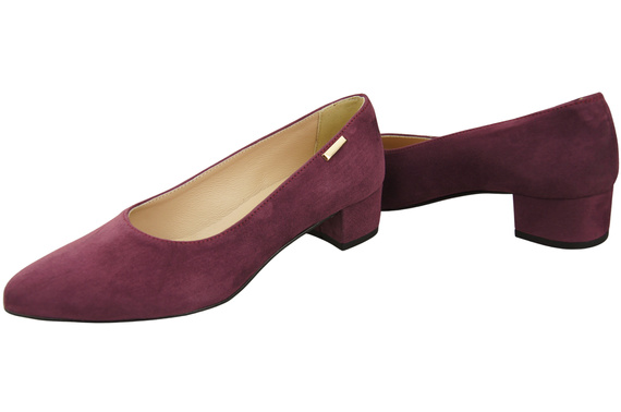 Pohodlné dámské boty Maroon Natural Suede Leather 220 od ElitaBut