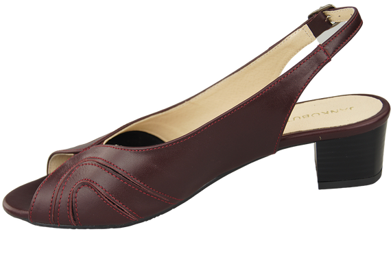 Dámská obuv Přírodní kůže Sandály Maroon 991 ElitaBut