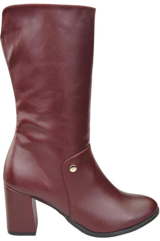 Obuv Dámské boty Maroon to Half lýtko přírodní kůže 189 ElitaBut