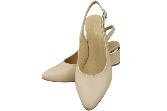 Dámská obuv Sandály béžové přírodní kůže 196 ElitaBut