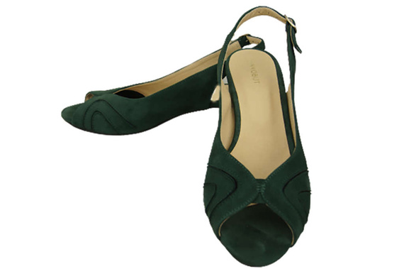Dámská obuv Sandály semišové zelené 991 ElitaBut