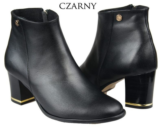 Obuv Dámské kozačky zateplené přírodní kůže Black 879 Z ElitaBut