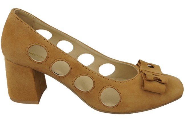 Dámská obuv Červené semišové lodičky 182 ElitaBut