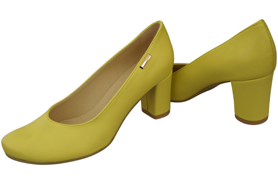 Obuv Classic Dámské kožené lodičky Lemon Almond Nose 201 ElitaBut