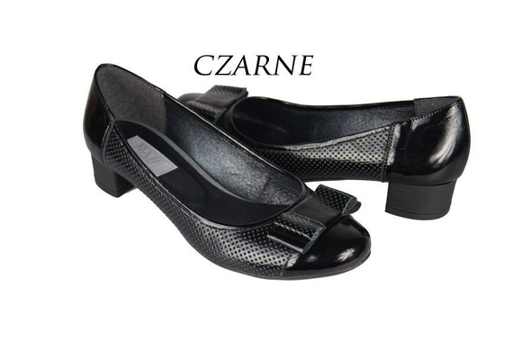 Dámská obuv Přírodní kožené lodičky Černá 707 ElitaBut