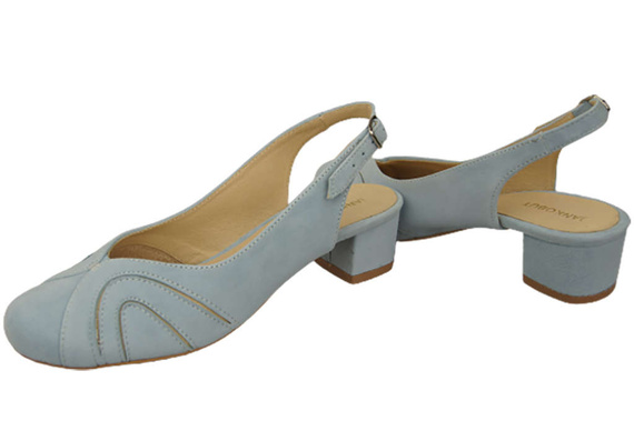 Dámská obuv Přírodní kůže Semišové sandály Bright Blue 842 Z ElitaBut