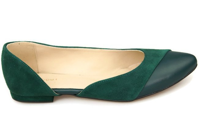 Dámské boty Balerina Malachite přírodní kůže Semiš 146 ElitaBut