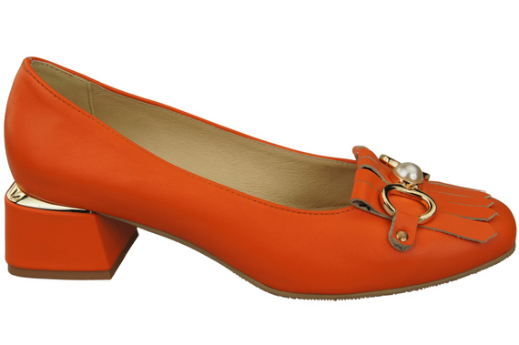 Dámská obuv Orange Tassel Embellished pumps Přírodní kůže 195 ElitaBut