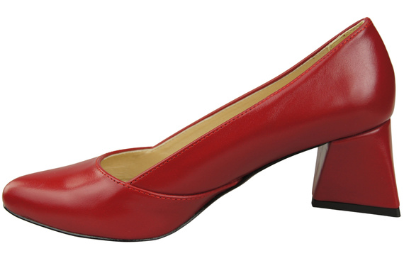 Dámské Lodičky Červená Pravá Kůže Špičatá Špička Podpatek ElitaBut 221