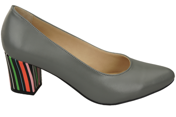 Dámská obuv Ash kožené lodičky s ozdobným podpatkem 158 ElitaBut