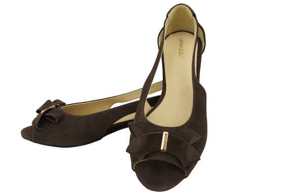 Obuv Sandály dámské čokoládové přírodní semišové kůže 994 s kombinací stylu a pohodlí ElitaBut