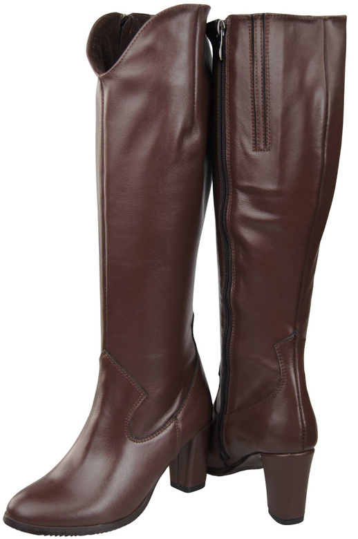 Stylová obuv Dámské boty Chocolate na jehlovém podpatku kůže 211 ElitaBut